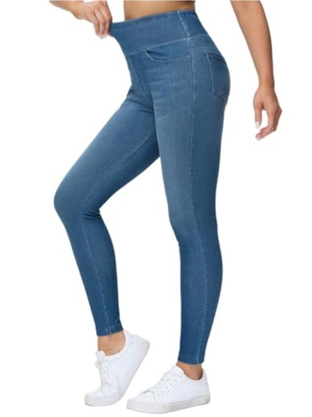 High Waisted Jeggings Stretchy Skinny Jeans Leggings Women's Tummy Control with